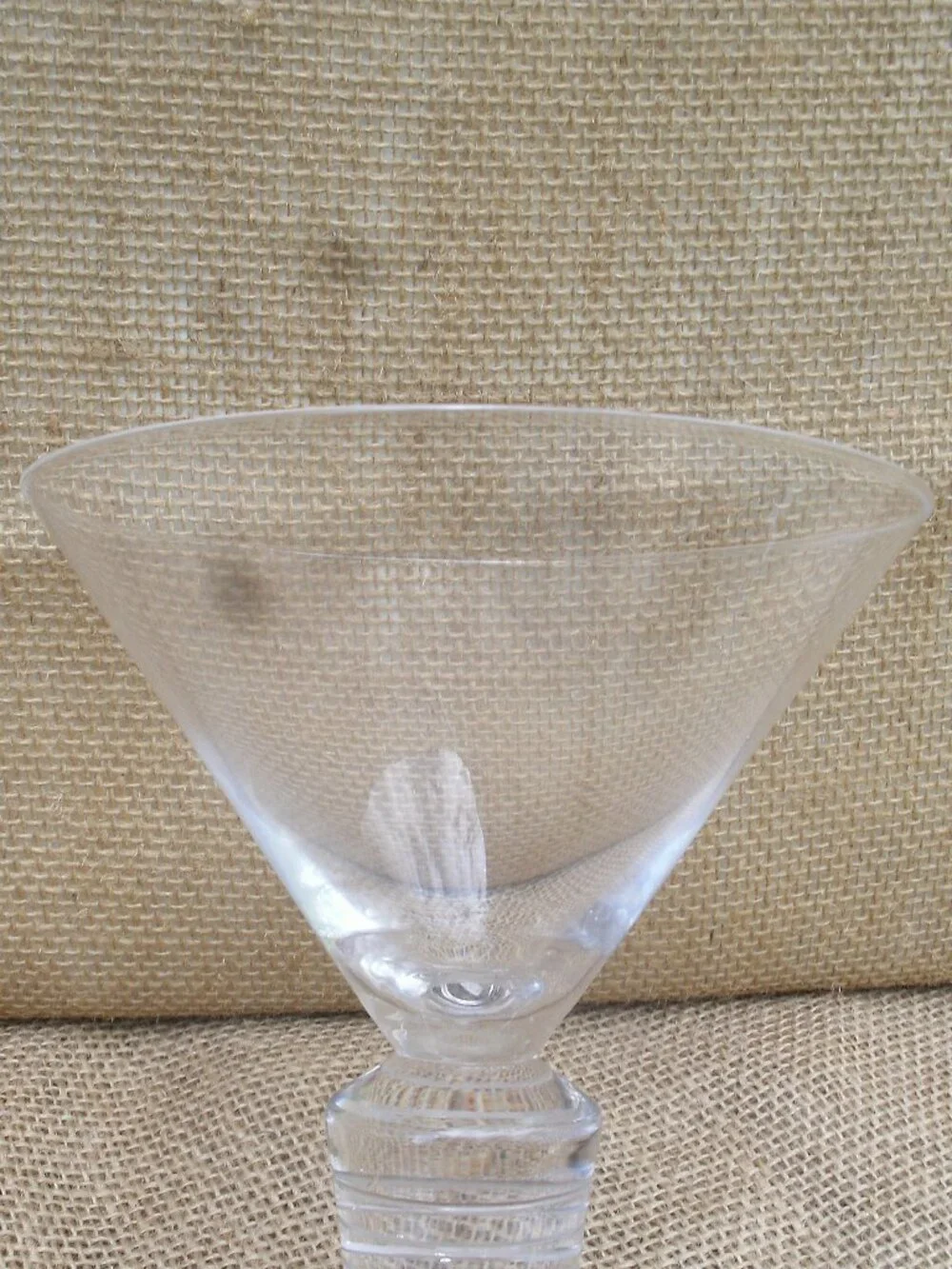 Vintage Tabla Home Art Glass Martini Glass